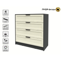 Kомод Тренд КТ-К100 (Антрацит ЛДСП/ Дуб снежный ЛМДФ) Ш1000 В1020 Г451